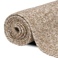 vidaXL Természetes Juta Területszőnyeg 60x300 cm Fehér 2