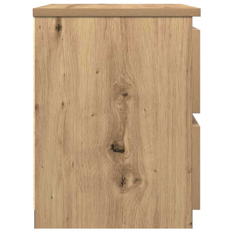 vidaXL Tölgy Éjjeliszekrény 30x30x40 cm - 2 db Szerelt Fa
