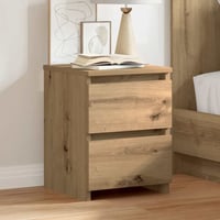 vidaXL Tölgy Éjjeliszekrény 30x30x40 cm - 2 db Szerelt Fa 3