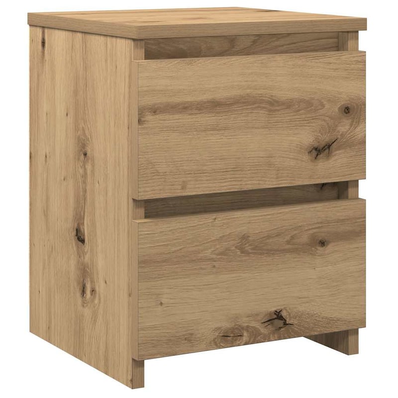 vidaXL Tölgy Éjjeliszekrény 30x30x40 cm - 2 db Szerelt Fa