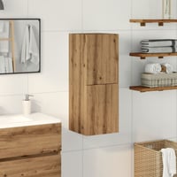 vidaXL tölgy fürdőszobaszekrény 30x30x80 cm fali függő 2