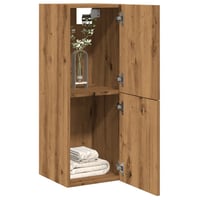 vidaXL tölgy fürdőszobaszekrény 30x30x80 cm fali függő 3