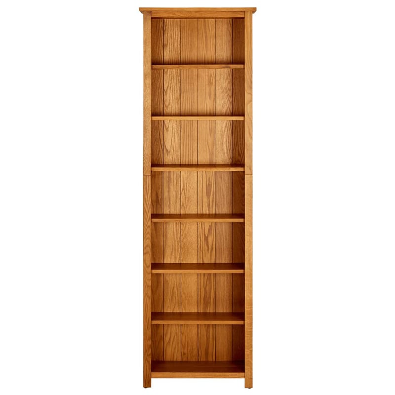 vidaXL Tölgy Könyvszekrény 7 Polcos 60x22x200 cm Masszív Fa