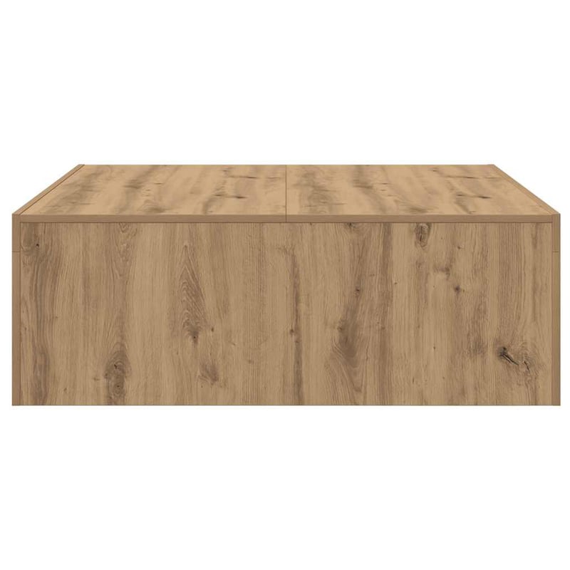 vidaXL Tölgy Szerelt Fa Dohányzóasztal 100x100x35cm