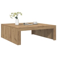 vidaXL Tölgy Szerelt Fa Dohányzóasztal 100x100x35cm 2