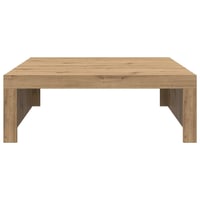 vidaXL Tölgy Szerelt Fa Dohányzóasztal 100x100x35cm 4