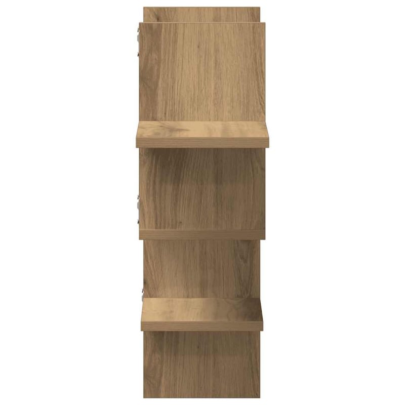 vidaXL Tölgy Szerelt Fa Fali Polc 124,5x18x60,5 cm