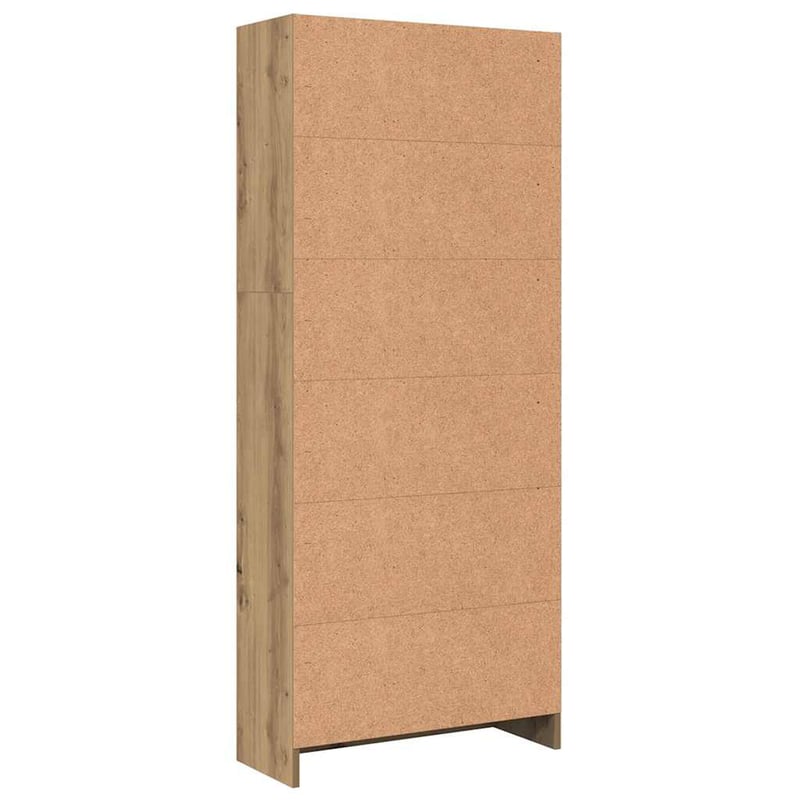 vidaXL Tölgy Szerelt Fa Könyvespolc 60x24x143 cm