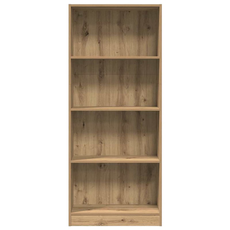 vidaXL Tölgy Szerelt Fa Könyvespolc 60x24x143 cm