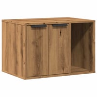 vidaXL Tölgy Szerelt Fa Macskaalomdoboz 60x40x40 cm 1