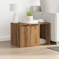 vidaXL Tölgy Szerelt Fa Macskaalomdoboz 60x40x40 cm 3