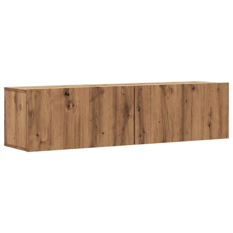 vidaXL Tölgy Színű Fa Fali TV-szekrény 120x30x30 cm