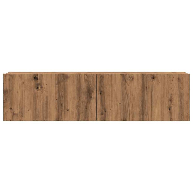 vidaXL Tölgy Színű Fa Fali TV-szekrény 120x30x30 cm