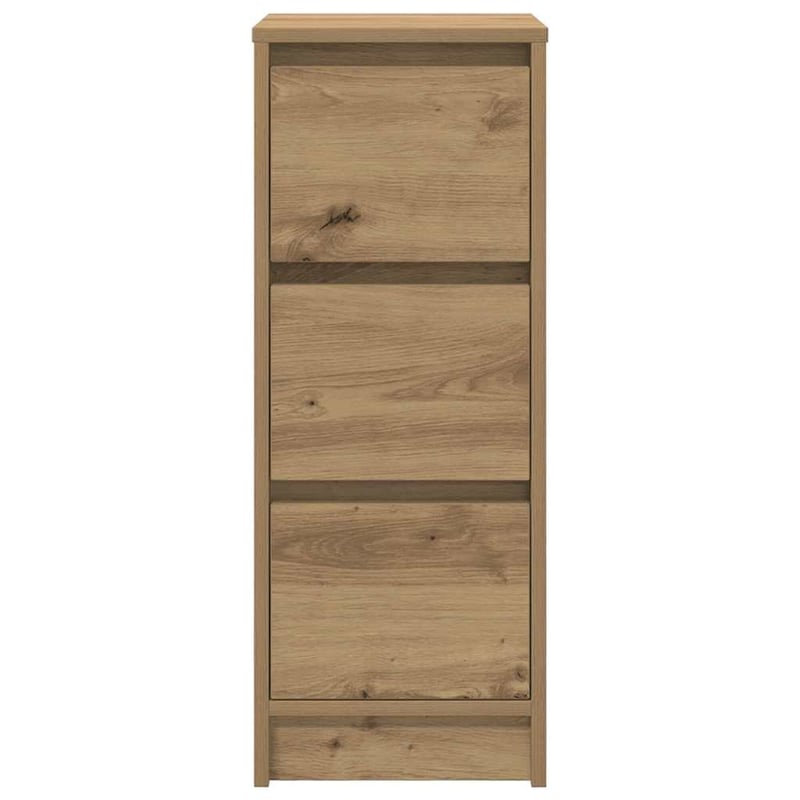 vidaXL tölgy tálalószekrény 76 cm magas szerelt fa bútor