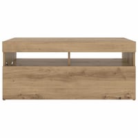 vidaXL Tölgy TV-szekrény LED világítással 90x35x40 cm 6
