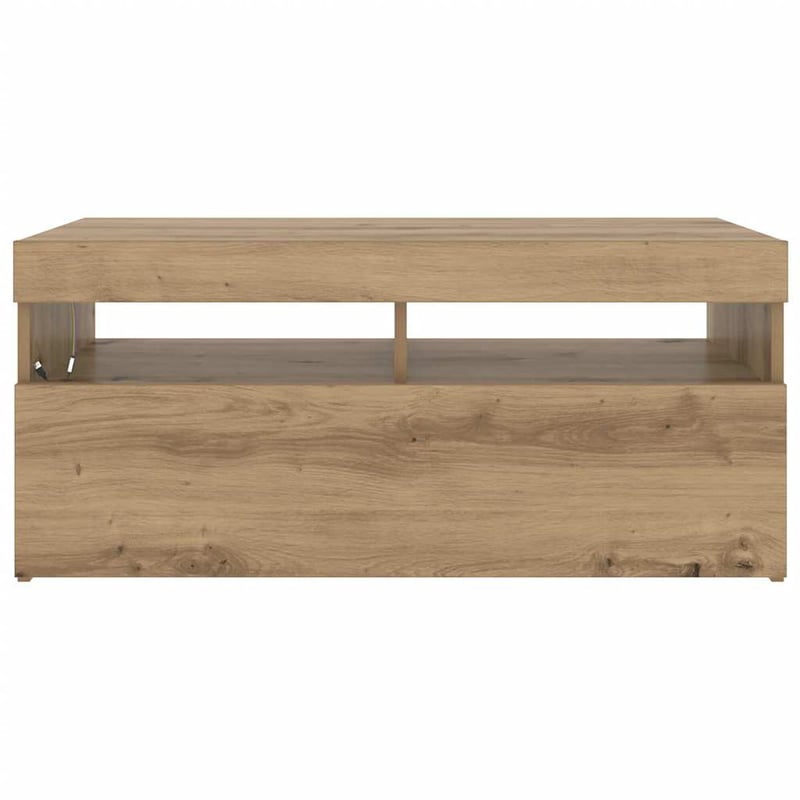 vidaXL Tölgy TV-szekrény LED világítással 90x35x40 cm