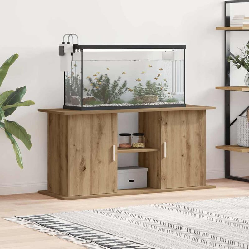 Suport pentru acvariu vidaXL, stejar, 121x41x58 cm, din placaj