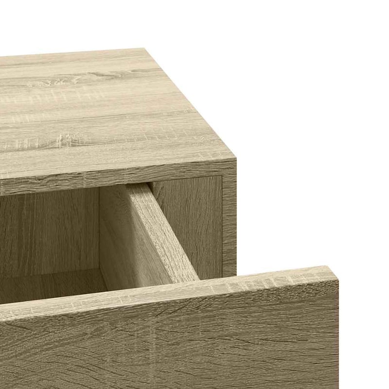 vidaXL tölgyszínű MDF falra szerelhető fiókos polc 60x23,5x10 cm