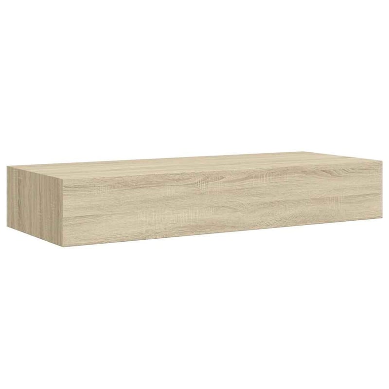 vidaXL tölgyszínű MDF falra szerelhető fiókos polc 60x23,5x10 cm
