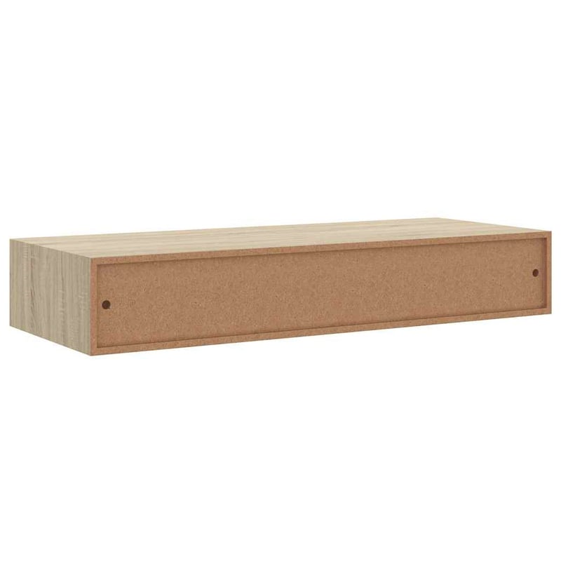 vidaXL tölgyszínű MDF falra szerelhető fiókos polc 60x23,5x10 cm