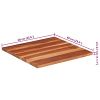vidaXL tömör akácfa asztallap 60x60 cm 25-27 mm 8