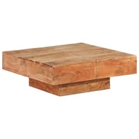 vidaXL tömör akácfa dohányzóasztal 80x80x28 cm 7
