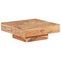 vidaXL tömör akácfa dohányzóasztal 80x80x28 cm 9