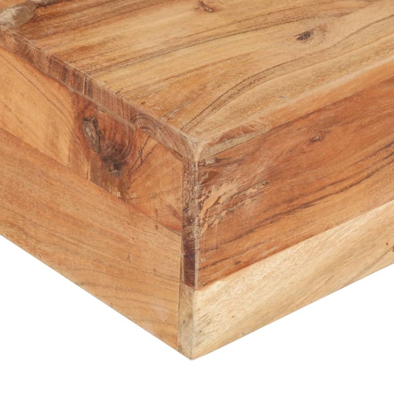 vidaXL tömör akácfa dohányzóasztal 80x80x28 cm