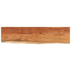 vidaXL zidna polica od masivnog drva akacije, prirodni rub - 120x30x2,5 cm