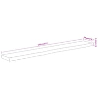 vidaXL tömör akácfa fali polc 160x20 cm téglalap alakú 8