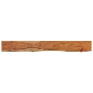 Nástenná polica vidaXL s „live edge“ okrajom, masívne akáciové drevo – 160x20x2,5 cm