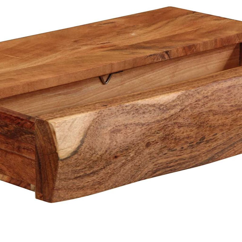 vidaXL Tömör akácfa fali polc 40x17 cm - 2 darab szett