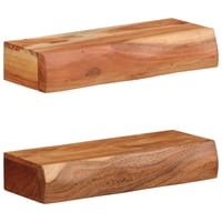 vidaXL Tömör akácfa fali polc 40x17 cm - 2 darab szett 1