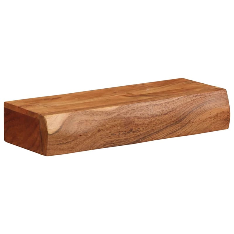 vidaXL Tömör akácfa fali polc 40x17 cm - 2 darab szett