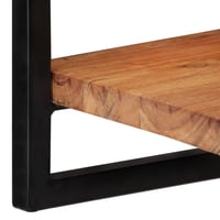 vidaXL Tömör akácfa falipolc acél tartóval 25x25x35 cm 2 db 6
