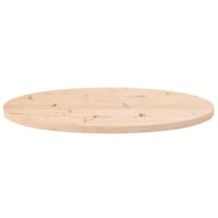 vidaXL tömör fenyőfa asztallap 80x40 cm ovális 3