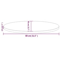 vidaXL tömör fenyőfa asztallap 80x40 cm ovális 7