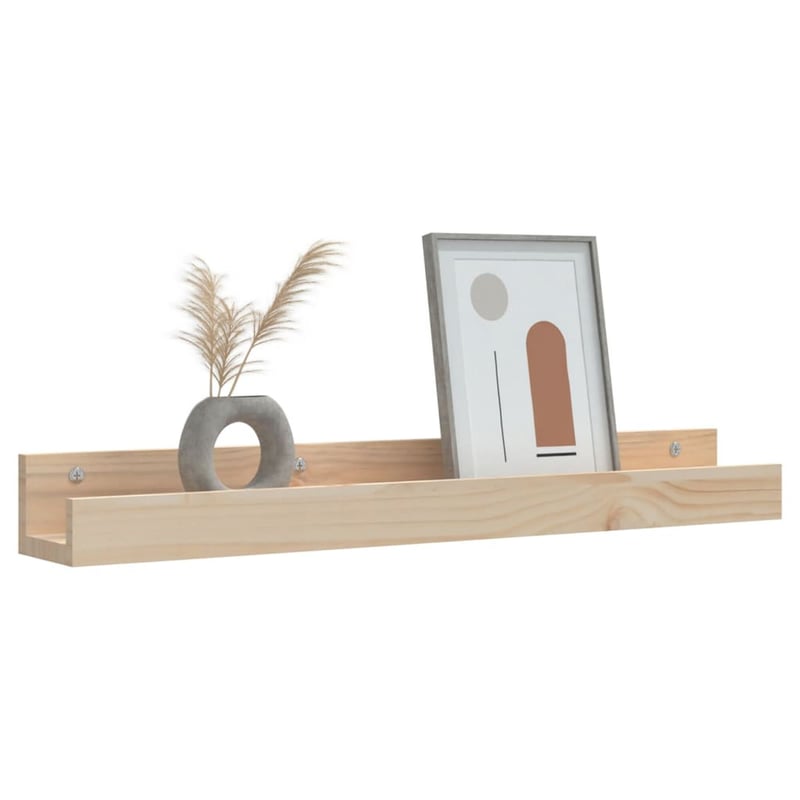 vidaXL Tömör fenyőfa fali polc szett 80x12x9 cm 2 darab