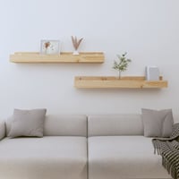 vidaXL Tömör fenyőfa fali polc szett 80x12x9 cm 2 darab 2