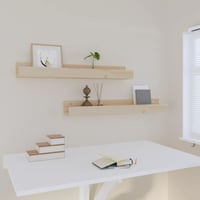 vidaXL Tömör fenyőfa fali polc szett 80x12x9 cm 2 darab 6