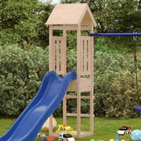 Turn de joacă pentru copii vidaXL din lemn masiv de pin – 52,5 x 46,5 x 206,5 cm, cadru de cățărat din lemn natural, loc de joacă pentru grădină 2