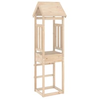Turn de joacă pentru copii vidaXL din lemn masiv de pin – 52,5 x 46,5 x 206,5 cm, cadru de cățărat din lemn natural, loc de joacă pentru grădină 4
