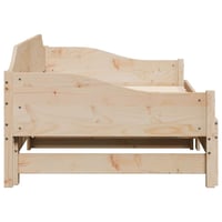 vidaXL tömör fenyőfa kihúzható kanapéágy 90x200 cm 8