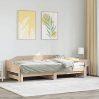 vidaXL tömör fenyőfa kihúzható kanapéágy 90x200 cm 2