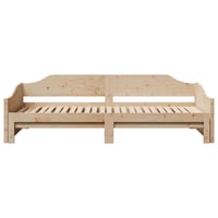vidaXL tömör fenyőfa kihúzható kanapéágy 90x200 cm 6