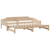 vidaXL tömör fenyőfa kihúzható kanapéágy 90x200 cm 7