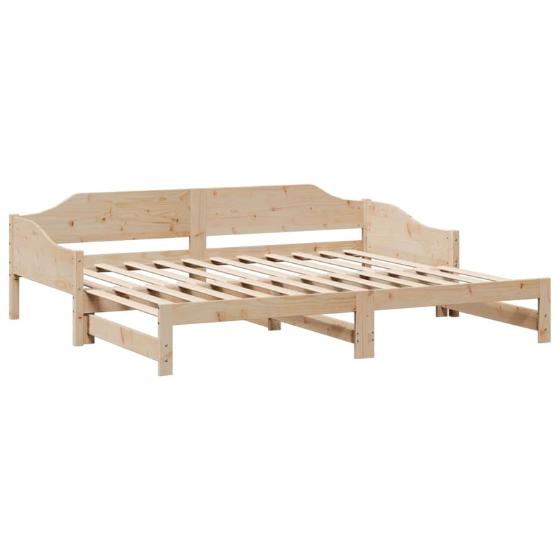 vidaXL tömör fenyőfa kihúzható kanapéágy 90x200 cm