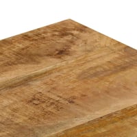 Măsuță de cafea vidaXL din lemn masiv de mango și oțel, 100x50x35 cm, cu aspect natural, masă laterală în stil industrial pentru sufragerie 5