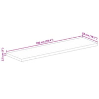 vidaXL tömör újrahasznosított fa asztallap 100x50cm téglalap 9
