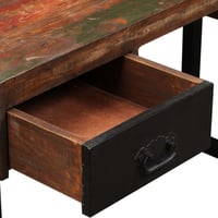 vidaXL tömör újrahasznosított fa íróasztal 2 fiókkal 120x50x76 cm 4